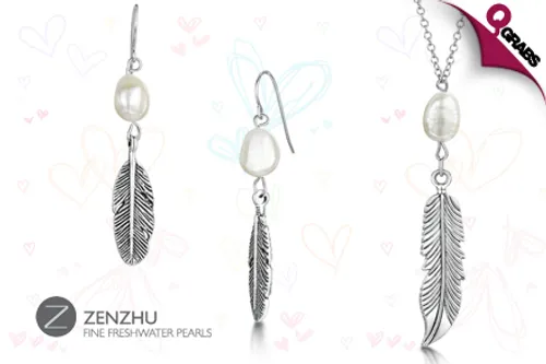 For QR110, Impress with a Zenzhu Opera Collection Feather Jewelry Set! (QR510 Value)